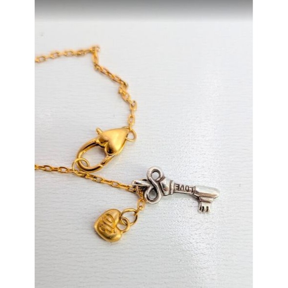 Brighton One Heart Necklace JM7687 Gold Silver Blue Red Enamel Crystal 16-19in - Picture 10 of 14
